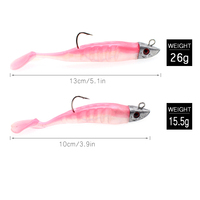 Leurre souple de pêche type poisson 13cm 26g, leurres de pêche avec hameçon, accessoires de pêche, leurre souple Pesca