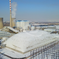Structure de bâtiment en dôme à pression de vent personnalisable, entrepôt industriel gonflable à 15 niveaux, haute résistance, vente directe d'usine