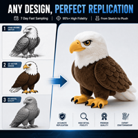 Fabricant de jouets en peluche Aigle chauve personnalisés OEM ODM Vente en gros Animal en peluche réaliste oiseau américain pour mascottes de marque et cadeaux