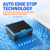 Nettoyeur de surface de piscine solaire robotisé avec application, double recharge et aspiration automatique
