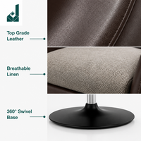 Chaise de bureau de direction ergonomique de luxe à dossier haut en tissu avec base en acier pour salles de réception et de conférence