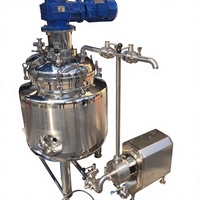 Cuve de mélange chimique automatique en acier inoxydable 304/316L avec moteur et pompe, configuration mobile, capacité 30L-200L