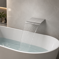 Ensemble de mitigeur de douche encastré 3 fonctions en acier inoxydable 316L, résistant à la corrosion, avec robinet de douche pluie et robinet de baignoire cascade
