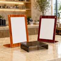 Panneau décoratif en acrylique PMMA à grain de bois personnalisé pour porte-menus, signalétique et décoration intérieure