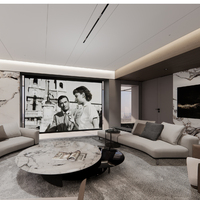 Panneau mural en feuille UV ignifuge de qualité 4x8 pieds pour la décoration moderne du salon