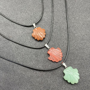 สร้อยคอจี้เปลือกหอยมุกสีชมพู หินกึ่งมีค่า ของขวัญธุรกิจเครื่องประดับ ขายส่งข้ามพรมแดน - Product Image 3