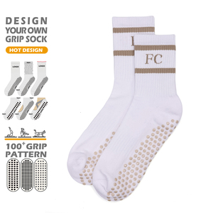 Chaussettes de yoga antidérapantes professionnelles pour femmes, échantillon gratuit, chaussettes de fitness de printemps, chaussettes à motif personnalisé tricotées pour le yoga et le Pilates - Product Image 4