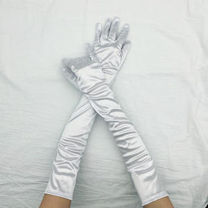 Satin Handschuhe Lady Hochzeits show Party Kleidung Zubehör Tanz handschuhe Frauen Langes Kleid Satin Handschuhe Miss Business Etikette - Product Image 2