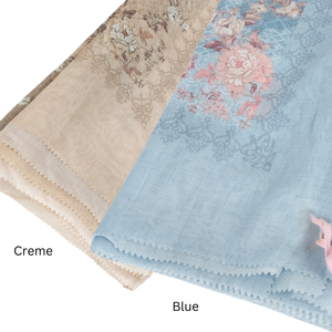 Serie Hanako, ropa de estilo étnico musulmán transpirable para mujer, hiyab de algodón azul marino de manga corta de tamaño libre para invierno y primavera - Product Image 2