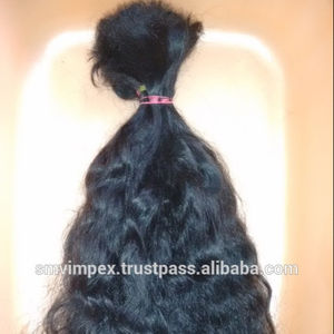 Entrega rápida de alta calidad, textura de onda de cabello humano virgen indio, Color marrón a granel, cabello crudo largo a granel - Product Image 4