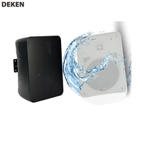 DEKEN FIT WS4T Haut-parleur mural extérieur étanche de haute qualité, élégant, à bord étroit de 4 pouces, pour restaurants, halls d'entrée