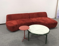 Ensemble de canapés modulaires de salon en cuir véritable tendance - Design moderne pour villa, appartement, centre commercial et atelier avec couleur personnalisée