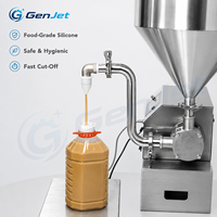 Machine de remplissage automatique de pâtes avec pesage 50g-30kg, remplisseuse de sauces à pompe à vis avec trémie pour produits à base de pâtes de piment, d'ail et de viande