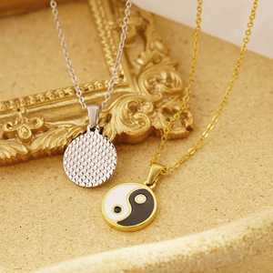 WOWEI Puzzle Amitié Colliers pour Hommes Femmes Titane Acier Yin Yang Pendentif Personnalisé Coeur Collier Assorti - Product Image 2