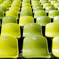Le plastique fait sur commande d'intérieur de baseball préside les sièges mobiles de stade avec le support dorsal pour des sièges de stade de gradins