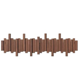 Gỗ tự nhiên đàn Piano áo giá treo tường màu đen óc chó lối vào móc nghệ thuật Vật liệu từ tính cho trang trí nội thất - Product Image 3