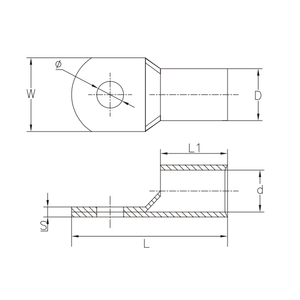 SC (jgk)-300 đóng hộp đồng vòng uốn Lug lỗ duy nhất SC loạt dây hàn kết nối cáp Lugs Ống CE thiết bị đầu cuối Lugs - Product Image 6