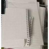 Cahier à spirales A4 A5 B5, 160 pages, couverture en PP imperméable, papier quadrillé/déliné/blank, papeterie scolaire et de bureau