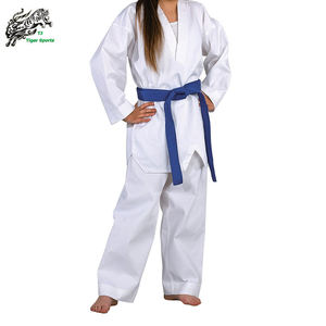 Uniformes de Taekwondo de Poliéster Personalizables OEM <span class=keywords><strong>para</strong></span> Adultos y Niños, Ropa de Artes Marciales <span class=keywords><strong>para</strong></span> Entrenamiento de Maestros Adultos con Logotipo Bordado - Product Image 1