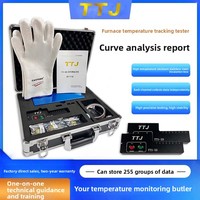 TTJ TTS-X8 Probador de Temperatura para Hornos de Batería de 8 Canales, Precisión de 0.5°C, Respuesta de 0.1s, 110V, 10kW, Seguimiento de Curva para Hornos de Túnel, USB