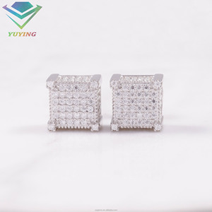 Pendientes de diamantes de moissanita de moda, moissanita VVS, chapados en oro, plata de ley 925, certificado GRA, pasan la prueba del probador de diamantes. - Product Image 2