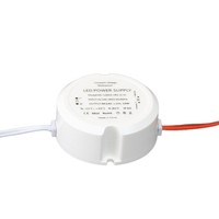 Alimentation LED à tension constante DC12V/24V 15W, mini transformateur d'éclairage rond en plastique ABS, driver LED à gradation IP65 IP66