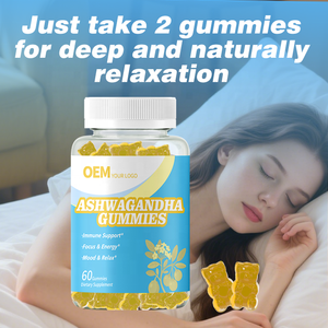 Gomitas de Ashwagandha de Marca Privada OEM de Fábrica para Apoyo Inmunológico y Salud Cerebral en Adultos, Ayuda Natural para Dormir y Relajarse - Product Image 5