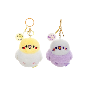 Ensemble de porte-clés en peluche d'oiseaux couineurs colorés, collection de breloques de sac <span class=keywords><strong>perroquet</strong></span> Kawaii, cadeau - Product Image 1