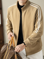 Veste polaire à col montant Laka pour homme – Sweat-shirt décontracté de sport d'extérieur grande taille printemps-automne avec fermeture éclair, sans repassage