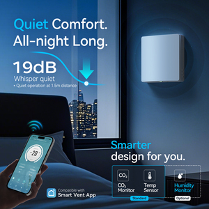 Sistema de Aire Fresco para el Hogar de Montaje en Pared Airwoods con Ahorro de Energía, Flujo de Aire de 64 M3/h, Eco-Pair Plus, ERV para una Sola Habitación, para Uso Doméstico - Product Image 2
