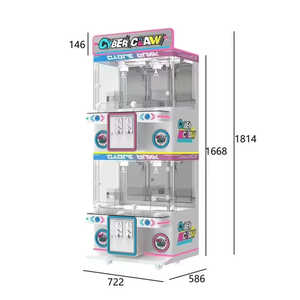 Macchina Acchiappabambole Arcade Indoor Aokey AK-C093 in Metallo e Acrilico con Opzione Lettore <span class=keywords><strong>di</strong></span> Banconote e <span class=keywords><strong>Carte</strong></span> - Product Image 2
