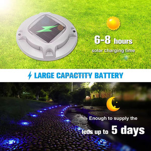 Aluminio IP67 Durable Solar Deck Light Impermeable Decoración al aire libre <span class=keywords><strong>para</strong></span> jardín patio trasero Acera Marker Dock light - Product Image 2