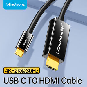 Câble Type-C Mindpure de haute qualité 1,8 m 4K/8K 30/60Hz avec coque en alliage d'aluminium, connecteurs plaqués or, gaine en PVC pour lecteur DVD - Product Image 3