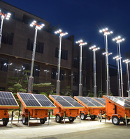Remorque solaire à économie d'énergie la plus vendue, avec mât télescopique et conception étanche, remorque solaire durable