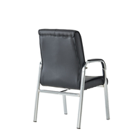 Fauteuil de direction moderne en cuir PU avec accoudoirs et base pivotante en acier pour bureaux, salles d'attente, conférences et réunions (vente en gros)