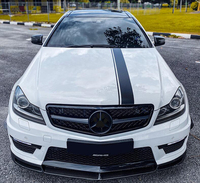 Spoiler de pare-chocs avant en fibre de carbone de style Vor pour Mercedes Benz Classe C C63 AMG W204 2012-14