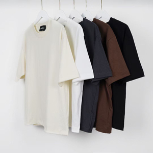 Fabricante de Camisetas al por Mayor, Camisetas con Hombros Caídos, Peso Pesado 260g, Impresión de Logotipo de Marca Personalizada, Camisetas Blancas para Hombre - Product Image 2
