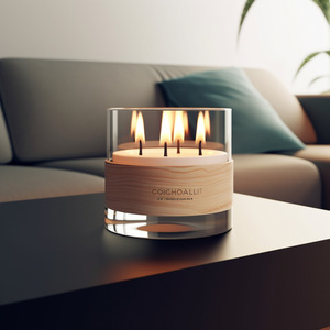 Hương liệu sáp đậu nành giáng sinh nến thơm tùy chỉnh hương thơm thủ công lọ thủy tinh thiết kế hiện đại 20-40 giờ đốt cháy thời gian - Product Image 3