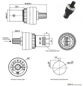 Potentiomètre à glaçure de verre de haute qualité LA42DWQ 22m 1k 2k 5k 10k <span class=keywords><strong>100k</strong></span> 200k 500k 470k WIW22S - Product Image 6