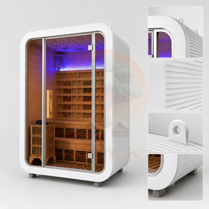 Sauna extérieur préfabriqué avec verrière panoramique pour villa et complexe hôtelier - Product Image 3