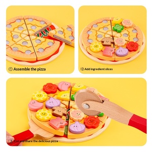 Popular Juego <span class=keywords><strong>de</strong></span> <span class=keywords><strong>Comida</strong></span> <span class=keywords><strong>de</strong></span> Juguete <span class=keywords><strong>de</strong></span> Madera para Cortar <span class=keywords><strong>Pizza</strong></span>, Juguete <span class=keywords><strong>de</strong></span> Cocina <span class=keywords><strong>de</strong></span> Simulación para Niños Pequeños, Juego <span class=keywords><strong>de</strong></span> Roles - Product Image 3