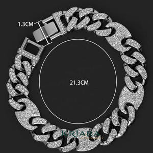 Pulsera de Cadena de Moissanita Plateada en Rodio de Alta Demanda, Joyería Elegante y de Lujo para Mujer, Disponible a Precio de Mayoreo - Product Image 5