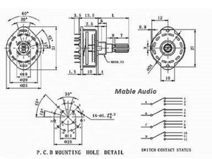 مفتاح تحكم في مستوى الصوت Mable <span class=keywords><strong>Audio</strong></span> MAST0118 بـ 2×5 نطاقات، قطع غيار لمكبرات الصوت - Product Image 4