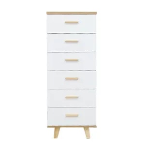 Storage cabinet solid wood foot chest of drawers simple modern cabinet chest of drawers 6 drawers file cabinet
