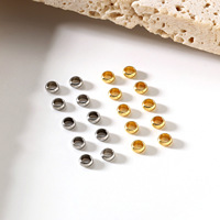 Perles à sertir en acier inoxydable Serve Select AV002, 1000 pièces, 2-10 mm, perles rondes sans couture, perles d'espacement, fermoirs à extrémité perlée, accessoires de fabrication de bijoux DIY