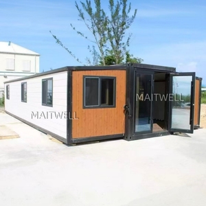 Casa Contenedor Prefabricada de Acero Galvanizado Expandible de Lujo, Venta al por Mayor, 20 pies, 40 pies, Residencia Familiar de Una Habitación - Product Image 1