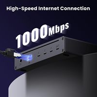 Base de Conexión UGREEN Thunderbolt 4 8 en 1, 40Gbps, Hub TBT4, 3 Puertos TB4, Doble Salida 4K 60Hz, Salida Única 8K, Carga Rápida de 85W, Gigabit Ethernet
