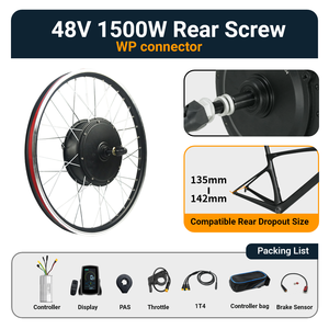 Kit de conversión de bicicleta eléctrica de alta velocidad GreenPedel, 48V, 1500W, Motor trasero impermeable, piezas de bicicleta eléctrica de 28 "sin batería, almacén de la UE - Product Image 2