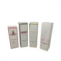 Brillant Laser Argent Kraft Papier Rouge À Lèvres Brillant À Lèvres Tube Boîte D'emballage Cosmétiques Personnalisés Recyclé Éponge Doublé Emballage