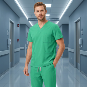 Unisex cotton medical scrubs Hospital workwear uniform Unisex medical scrub suit Cotton nurse uniform <b>Doctor</b> scrub - Product Image 2